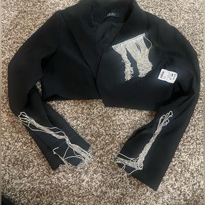 Black blazer with jewels